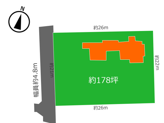 保護中: 栄町　土地は178坪、建物は築46年こだわり建築