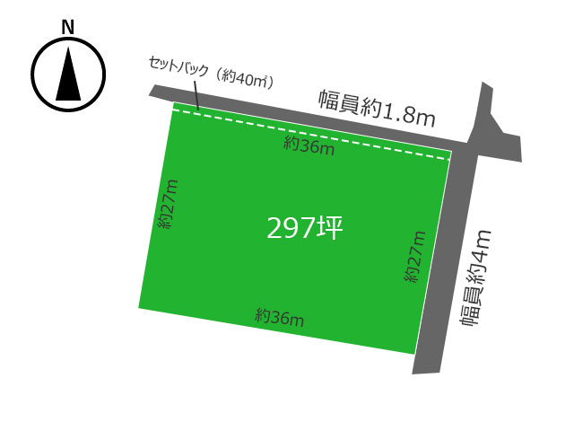 保護中: 塩野　緑に囲まれた字型の良い平坦地　297坪