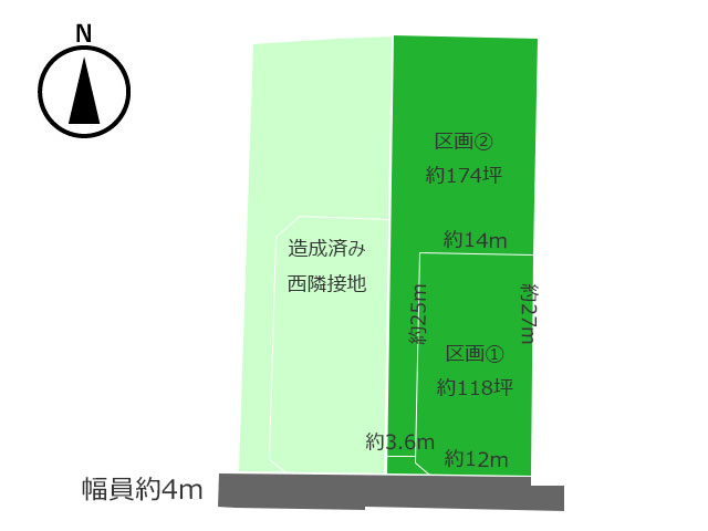 西軽井沢　浅間ビューの分譲地　区画①約118坪