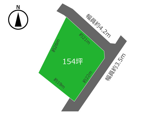 栄町　駅も公園も学校もみんな徒歩圏！　154坪