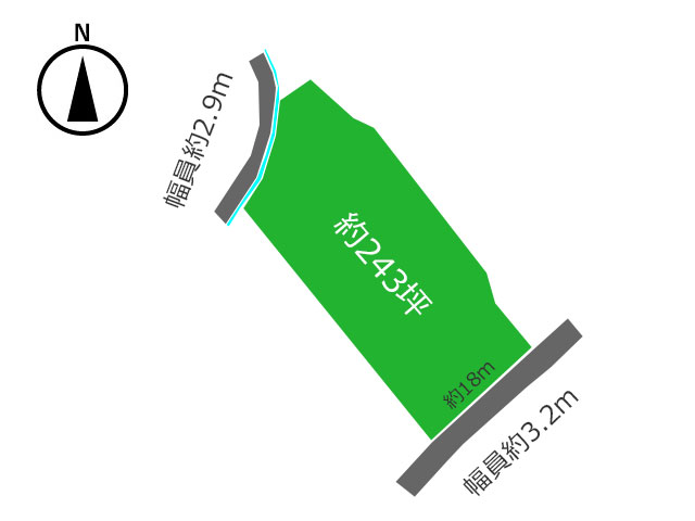 保護中: かりん通り南　牧歌的な空気漂う平坦地　243坪