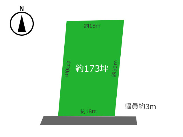 保護中: 向原　県道近くの明るい平坦地！　173坪