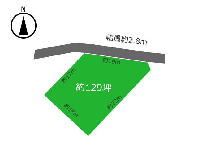 西軽井沢　旧中山道近くの陽当たり良い区画